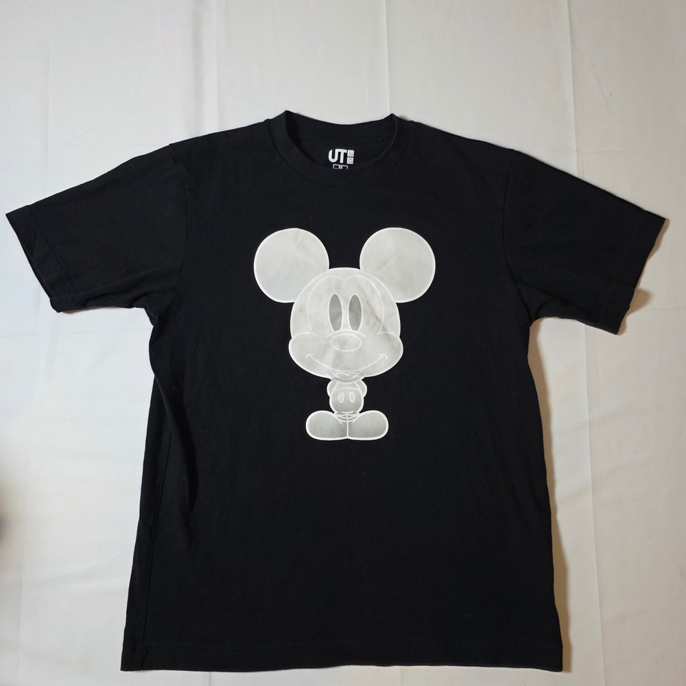 Uniqlo UT Disney Mickey Mouse Graphic‎ Tee Black White XS Short Sleeve Crewneck